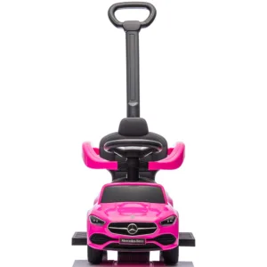 Masinuta de impins cu maner Chipolino Mercedes Benz C-Class Pink cu bara de siguranta