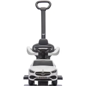 Masinuta de impins cu maner Chipolino Mercedes Benz C-Class White cu bara de siguranta