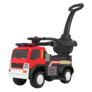 Masinuta electrica camion cu maner 3 in 1 Kinderauto FireTruck 30W 6V