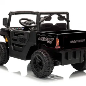 Masinuta electrica copii Nichiduta Heavy Duty Black cu remorca rabatabila electric