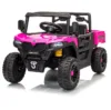 Masinuta electrica copii Nichiduta Heavy Duty Rose Red cu remorca