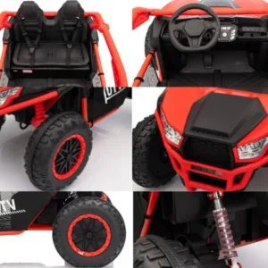 Masinuta electrica de teren pentru 2 copii Nichiduta UTV 4x4 Black