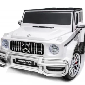 Masinuta electrica pentru 2 copii Mercedes G63 XXL 4x4 180W 12V PREMIUM culoare Alba