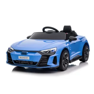 Masinuta electrica pentru copii Audi E-Tron Albastru 70W cu scaun din piele
