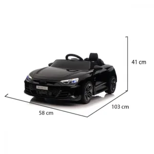Masinuta electrica pentru copii Audi E-Tron Negru 70W cu scaun din piele