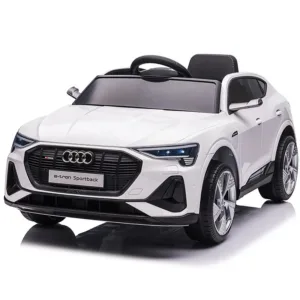Masinuta electrica pentru copii Audi E-Tron SportBack White cu licenta