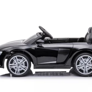 Masinuta electrica pentru copii Audi R8 Black 12V 70W cu scaun din piele si roti EVA