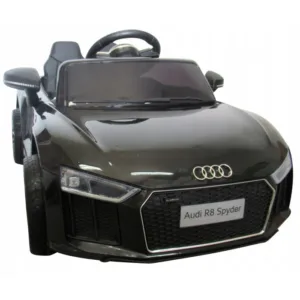 Masinuta electrica pentru copii Audi R8 R-Sport Negru 70W cu telecomanda si roti Eva cu suspensii