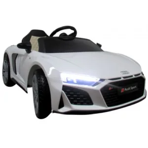 Masinuta electrica pentru copii Audi R8 Sport Alb 70W cu telecomanda