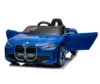 Masinuta electrica pentru copii BMW I4 Blue 12V 70W cu scaun piele