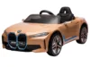 Masinuta electrica pentru copii BMW I4 Brown 12V 70W cu scaun piele