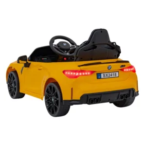 Masinuta electrica pentru copii BMW M4 galben70W cu telecomanda