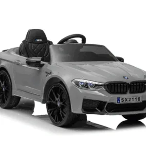 Masinuta electrica pentru copii BMW M5 Silver Painted 90W cu echipare Premium si telecomanda