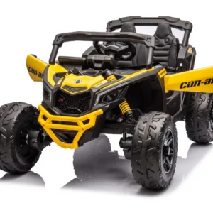 Masinuta electrica pentru copii Can Am Marverick UTV Yellow 12V 90W cu telecomanda 2.4G