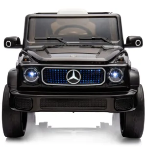 Masinuta electrica pentru copii Chipolino SUV Mercedes EQG Black cu scaun din piele