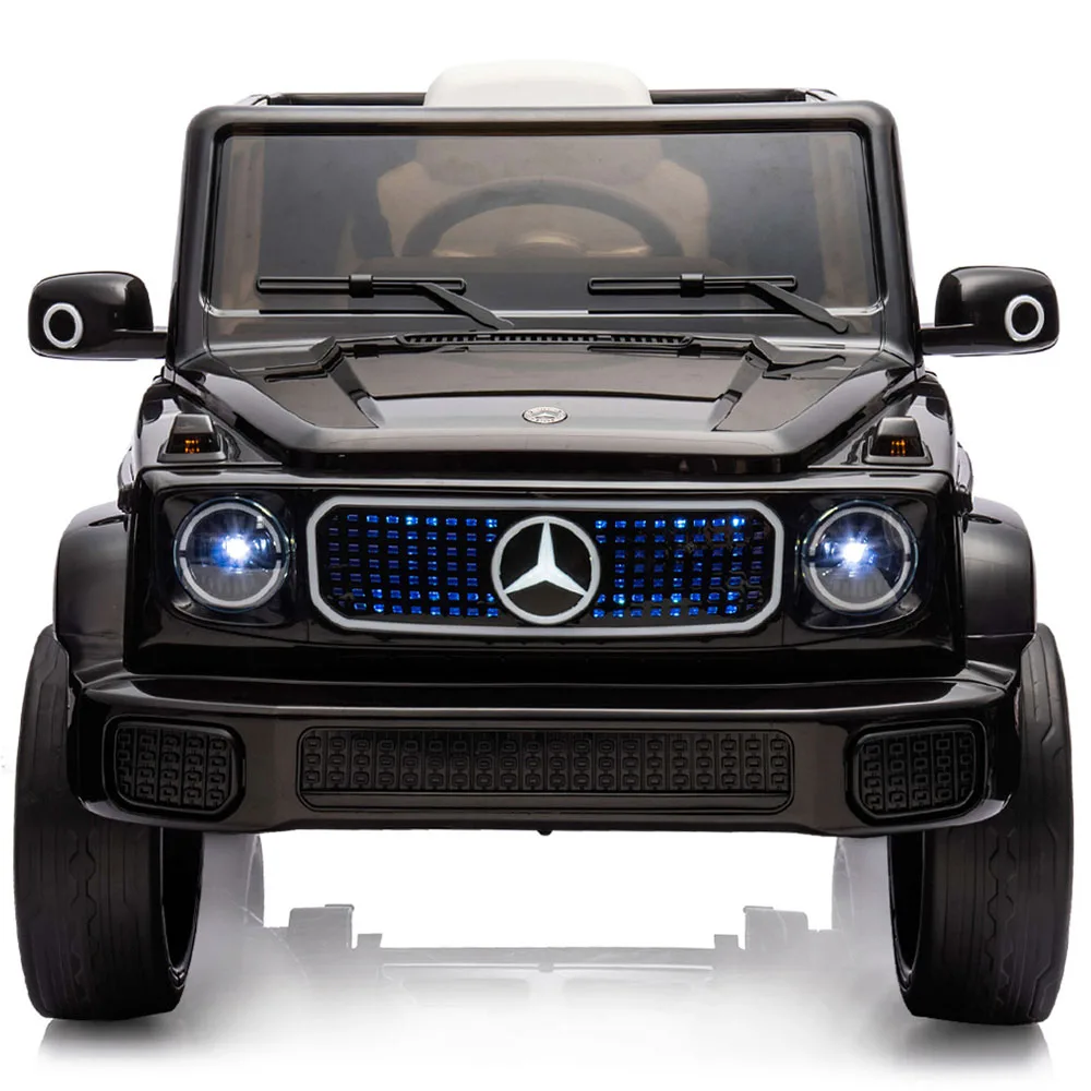 Masinuta electrica pentru copii Chipolino SUV Mercedes EQG Black cu scaun din piele