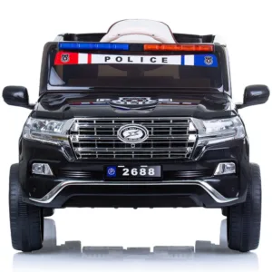 Masinuta electrica pentru copii Chipolino SUV Police Patrol cu scaun din piele black 40W