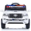 Masinuta electrica pentru copii Chipolino SUV Police Patrol cu scaun din piele white 40W