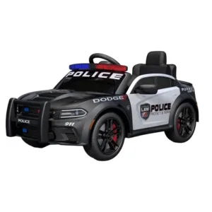 Masinuta electrica pentru copii Dodge Police Black 70W cu scaun din piele