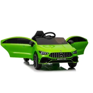 Masinuta electrica pentru copii Mercedes Benz CLA45 Green 70W cu echipare Premium si licenta