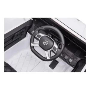 Masinuta electrica pentru copii Mercedes G63 alb cu telecomanda 270W cu 6 motoare