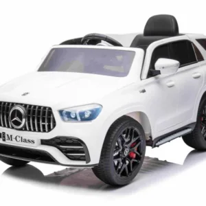 Masinuta electrica pentru copii Mercedes M Class White cu scaun de piele