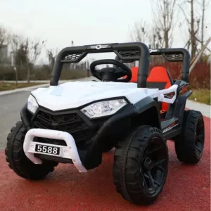 Masinuta electrica pentru copii Nichiduta 12V Off Road Race White 70w cu telecomanda