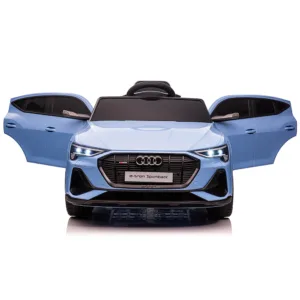 Masinuta electrica pentru copii Nichiduta Audi E Tron 70W cu roti Eva si scaun piele Light Blue 12V