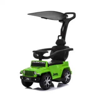 Masinuta electrica pentru copii Nichiduta Jeep Wrangler Green 30W cu maner parental si roti EVA
