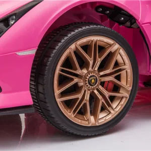 Masinuta electrica pentru copii Nichiduta Lamborghini Sian roz 70W cu scaun din piele