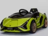 Masinuta electrica pentru copii Nichiduta Lamborghini Sian verde 70W cu scaun din piele