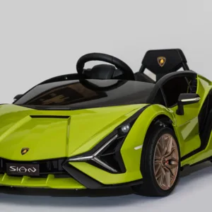Masinuta electrica pentru copii Nichiduta Lamborghini Sian verde 70W cu scaun din piele