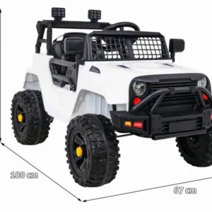 Masinuta electrica pentru copii Novokids Dark Knight Jeep PRO Alb