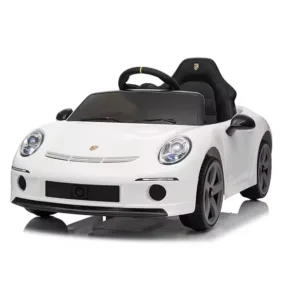 Masinuta electrica pentru copii Porsche RUF GT White cu licenta