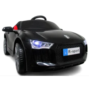 Masinuta electrica pentru copii R-Sport 60W cu telecomanda si scaun din piele Cabrio B4 628 Negru