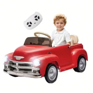 Masinuta electrica pentru copii RC Chevrolet rosu 3100 12V cu telecomanda