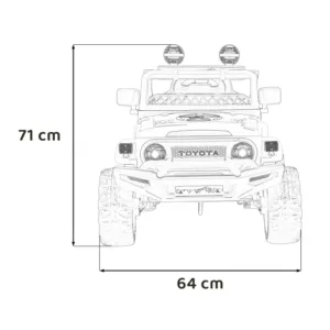 Masinuta electrica pentru copii Toyota FJ Cruiser 4x4 roz 90W cu telecomanda