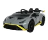 Masinuta electrica pentru copii cu licenta Lamborghini Huracan Silver Grey cu telecomanda parentala 2.4G