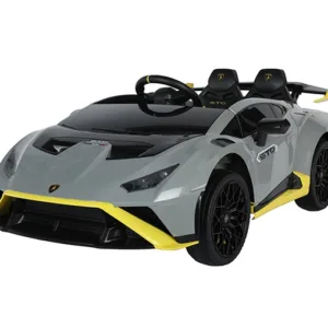 Masinuta electrica pentru copii cu licenta Lamborghini Huracan Silver Grey cu telecomanda parentala 2.4G
