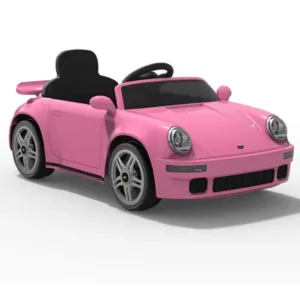 Masinuta electrica pentru copii cu licenta Porsche RUF CTR Roz Echipare Premium