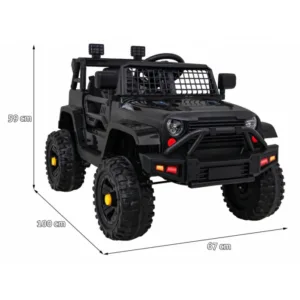Masinuta electrica pentru cpoii Jeep Dark Night negru 70W cu telecomanda