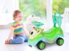 Masinuta fara pedale Ride-on Malplay Kitty Green cu spatar inalt