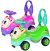Masinuta fara pedale Ride-on Malplay Kitty Pink cu spatar inalt