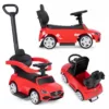 Masinuta pentru copii Ecotoys Mercedes C Class Rosu cu maner de impins
