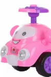 Masinuta pentru copii Novokids Super Happy Car Roz fara pedale