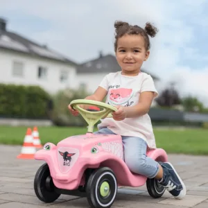 Masinuta pentru copii fara pedale Big Bobby Car Classic Flower potrivita copiilor cu varsta peste 1 an