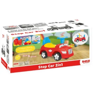 Masinuta pentru copii fara pedale Dolu Step car 2 in 1 cu spatar si spatiu de depozitare sub scaun