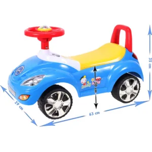 Masinuta pentru copii fara pedale Malplay Ride-on Jupi Car Blue