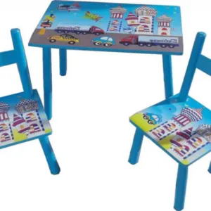 Masuta copii din MDF cu doua scaune Novokids My first table