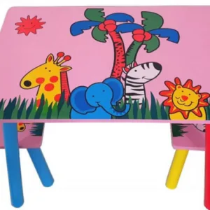 Masuta copii din MDF cu doua scaune Novokids My first table
